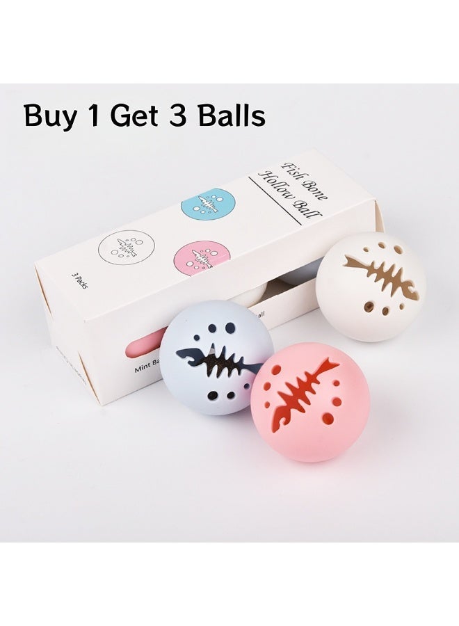 Triotail Interactive Cat Ball Toy Set for Indoor Cats – Flash Ball, Bell Ball & Catnip Ball, Self Play Stimulation, Lightweight Safe Plastic, Gift for Cat Lovers - Image 2